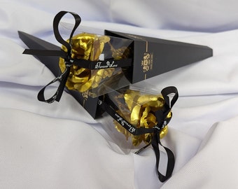 2 Gold Foiled Forever Roses | I love you roses | Fake Rose | Single Rose | Valentines Gift | Graduation Gift 2025 | Christmas in July