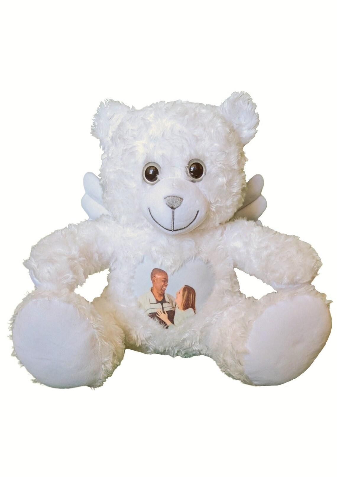 White Angel Teddy Bear With Wings Photo & Voice Custom Teddy Etsy