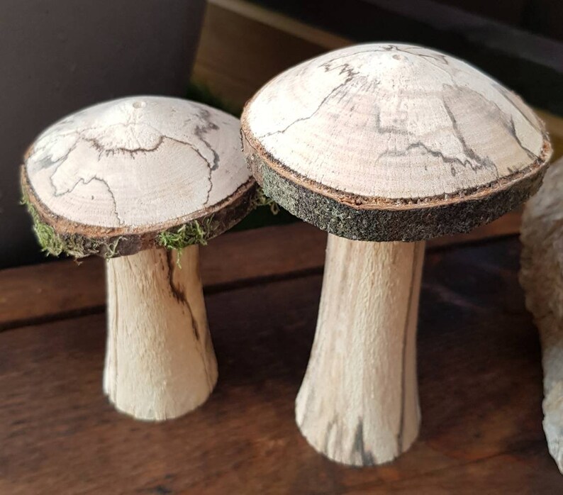 Selection of 5 Handmade Wooden Mushrooms and Toadstools from The Forest of Dean. image 9