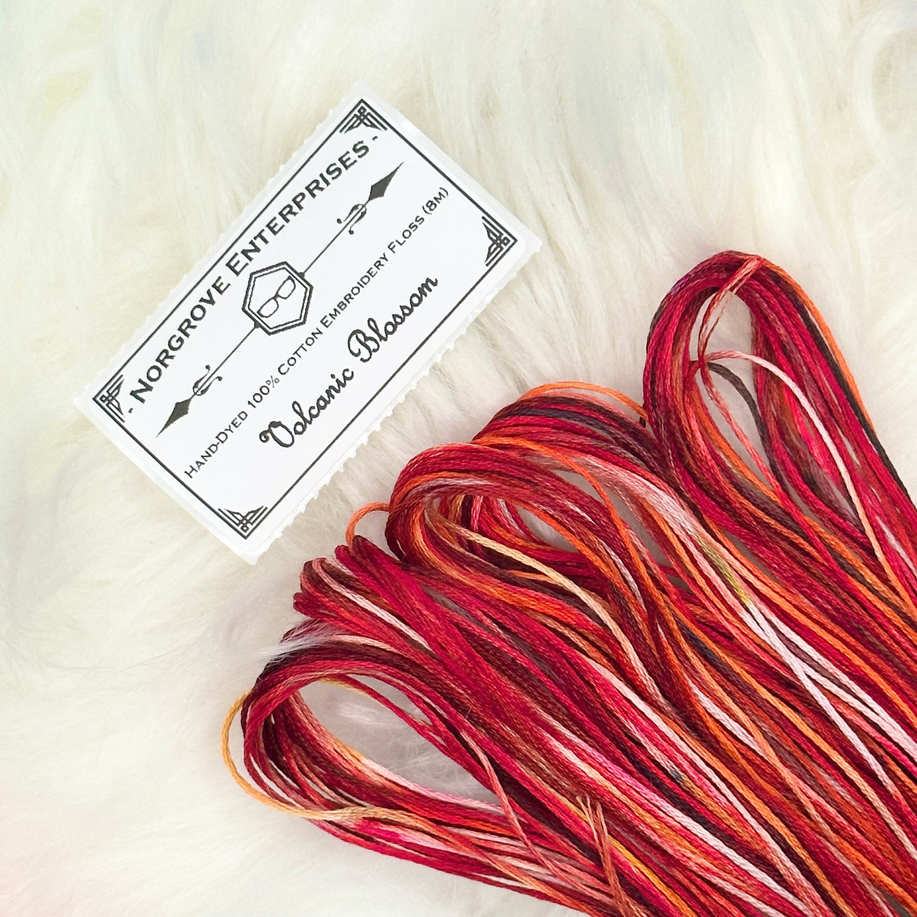 Volcanic Blossom Variegated Embroidery Floss Hand Dyed - Etsy