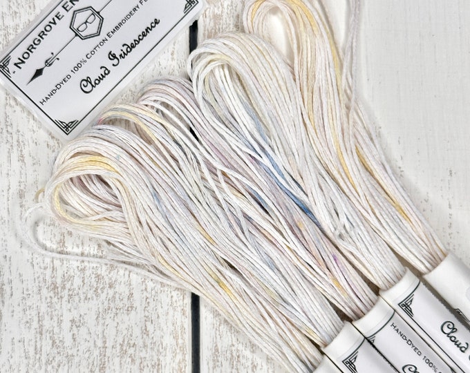 Cloud Iridescence Variegated Embroidery Floss Hand Dyed Embroidery