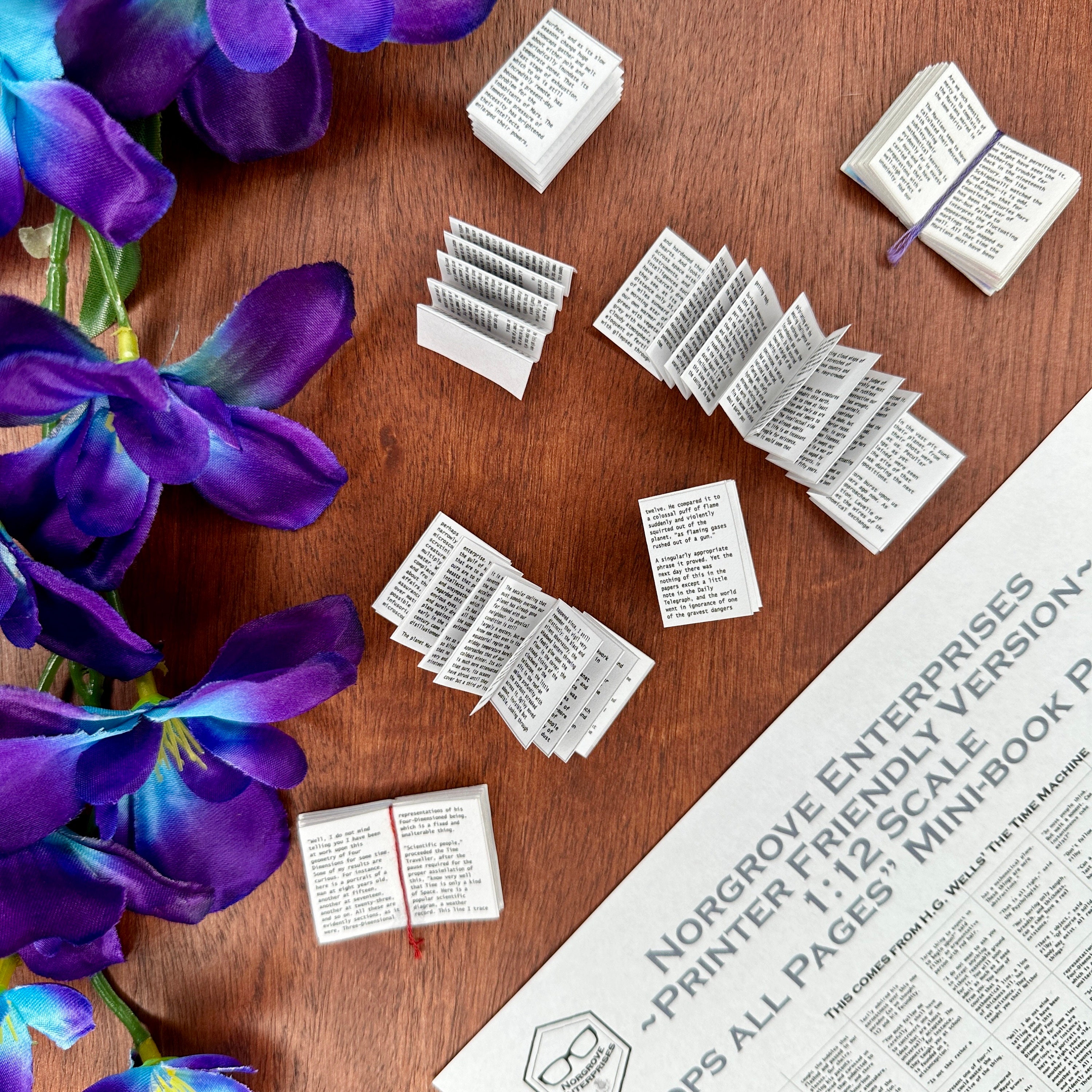 Oops All Pages Printable Miniature Book-pages Set 1:12 Scale