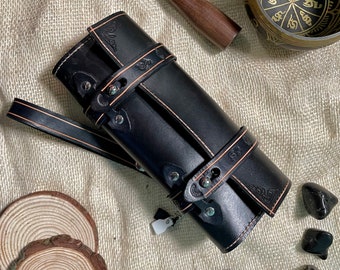 Bracciale In Vera Pelle Nera Con Cerniera, Tascapane Piccolo, AK MANI USA