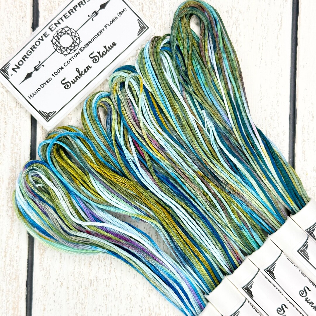 Sunken Statue Variegated Embroidery Floss Set Hand Dyed Embroidery ...