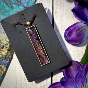 Dark Coquette Handcrafted Pour Paint Fluid Art Necklace in Pink Black and Gold