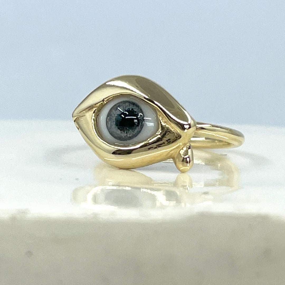Glass Eye Ring Etsy