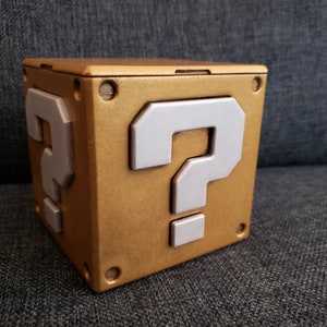 Mario Question Block with Coin Slot - 3D Printable Files