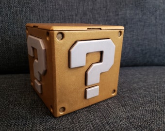 Mario Question Block with Coin Slot - 3D Printable Files