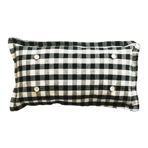 Interchangeable holiday pillow panels, Seasonal custom Mother's Day/Teacher Appreciation Gifts, BUFFALO CHECK: Pillow Only (With Insert)
