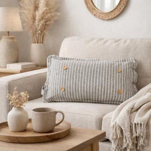 PILLOW ONLY: Interchangeable Panel Design CHARCOAL Pillow Rec.