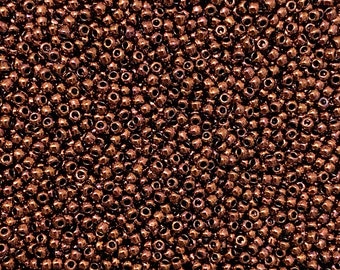 10 grams  T222 Dark Bronze Metallic Toho Japanese Round Seed Beads 15/0  Craft supplies