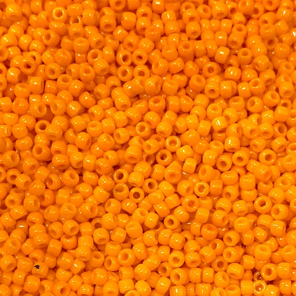 20 grams T42D Opaque Cantaloupe Orange Toho Japanese Round Seed Beads 11/0  Craft supplies