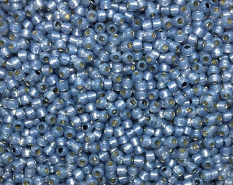 20 grams Toho TPF2102 Sapphire Opal Silver-Lined Perma finish size 11/0 Toho Japanese Round Seed Beads  Craft supplies