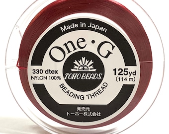 TOHO One G thread 125 yard spool Red Beading thread TOHO thread Nylon thread