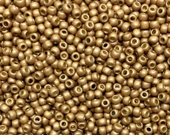 20 grams Toho TPF592F Champagne Matte Perma Finish Size 11/0 Japanese Round Seed Beads  Craft supplies