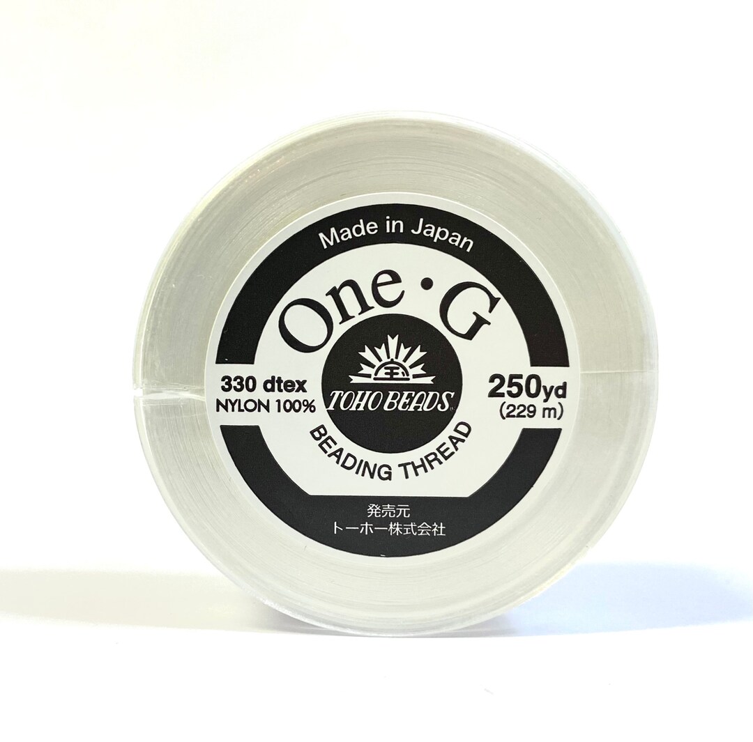 TOHO One G Thread 250 Yard Spool White, Beading Thread, TOHO Thread ...