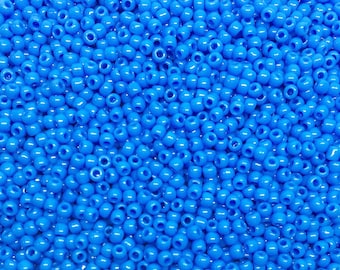 20 grams T43D Medium Blue Opaque Toho Japanese Round Seed Beads 11/0  Craft supplies