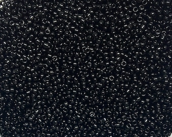 10 grams 15/0 Jet black T49  Toho Japanese Round Seed Beads
