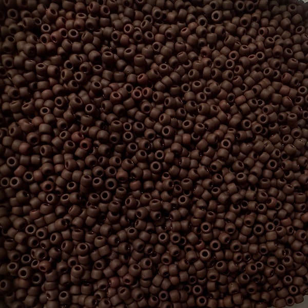 20 grams T46F Toho *Color Change-Darker* Dk. Chocolate Brown Matte Opaque size 11/0 Toho Japanese Round Seed Beads