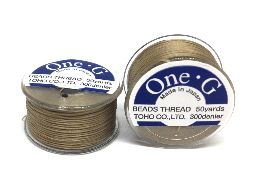 TOHO One G Thread 50 Yard Spool Sand Ash Beading Thread Nylon Thread - Etsy