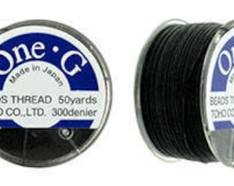 TOHO One G thread 50 yard spool Black Beading thread TOHO thread Nylon thread beading