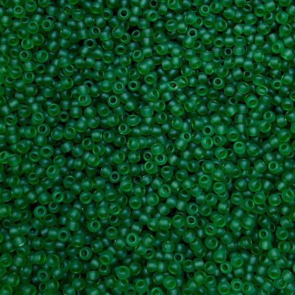 20 grams TOHO T7BF Transparent Grass Green Matte size 11/0 Toho Japanese Round Seed Beads 11/0  Craft supplies