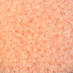 10 grams 1.5mm Square Toho Cube Beads TC11F Pink Transparent Matte