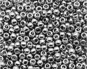 20 grams T711 Nickel Plated Silver Metallic Permanent Finish size 8/0 Toho Japanese round seed beads