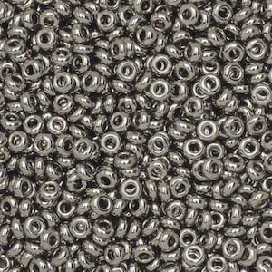 Size 6/0 Toho Demi Round 10 grams T711 Tarnished Silver Metallic
