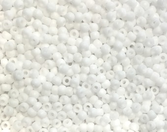 20 grams T41F White Opaque Matte Size 11/0 Craft supplies