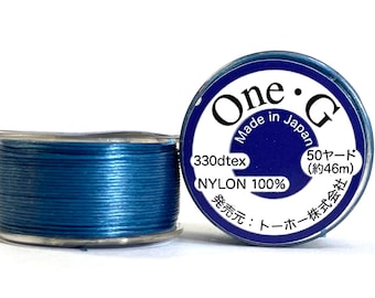 TOHO One G thread 50 yard spool Blue TOHO beading thread Nylon thread