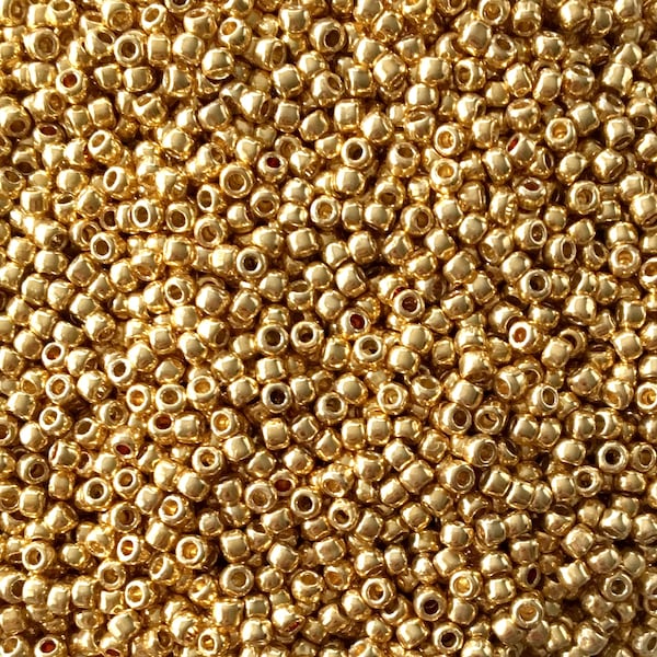 20 grams Toho TPF557 Gold  Starlight Perma Finish size 11/0 Toho Japanese Round Seed Beads  Craft supplies