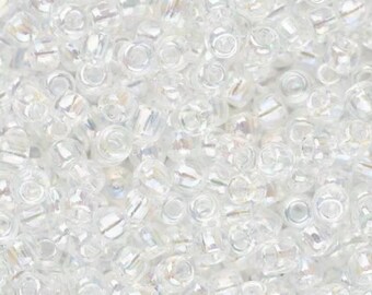 10 grams T161 Crystal Transparent Rainbow, Size 15/0 Toho seed beads