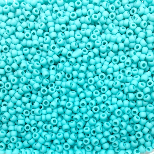 20 grams Toho 11/0 T55F Turquoise Matte Craft supplies Japanese Round Seed Beads