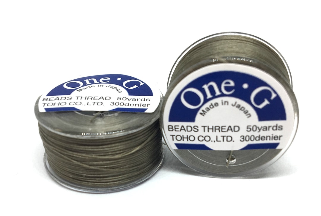 TOHO One G Thread 50 Yard Spool Khaki TOHO Beading Thread Nylon Thread ...