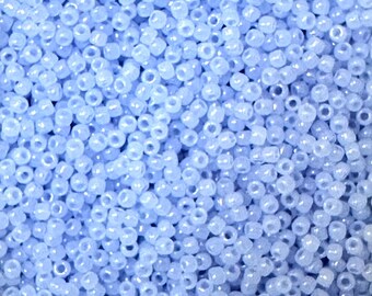 20 grams T1146 Light Sapphire Translucent Ceylon Size 11/0