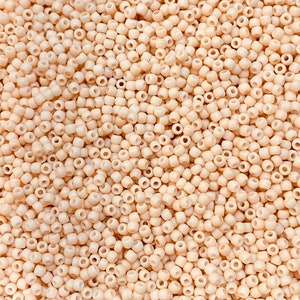 20 grams Toho T763 Pale Apricot Chalk Matte Opaque  size 11/0 Toho Japanese Round Seed Beads