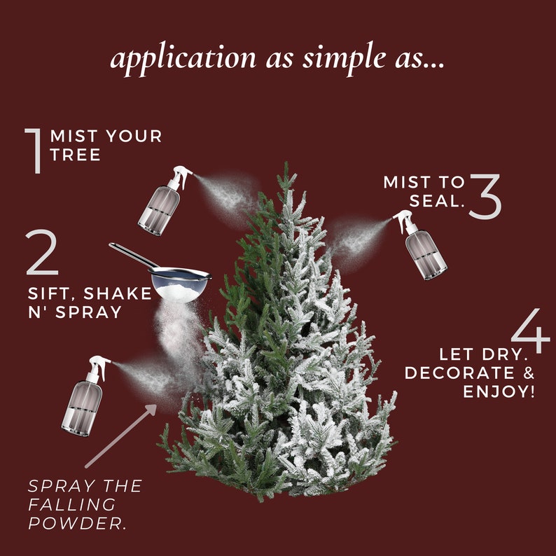 Snow Flock Powder Selfadhesive Christmas Tree Snow Flocking Etsy