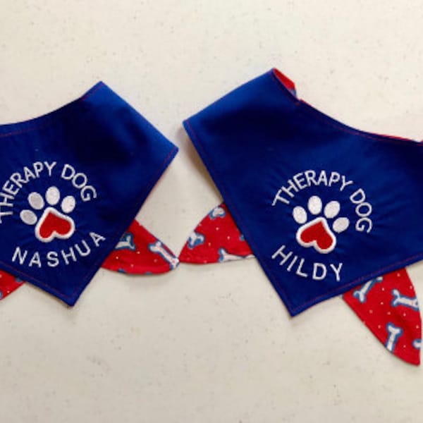 Sky's Skadana, bandana personnalisé pour chien de travail/animal de compagnie avec empreinte de patte (brevet américain n° D876027)