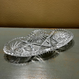 Beautiful Antique American Brilliant Period Rare Oval Bowl / Serving Plate ~ ABP ~ Nice Looking!