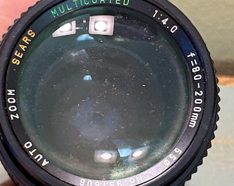 Vintage Sears Zoom Lens 202.737030 in Original Case ~ Local Estate Find!