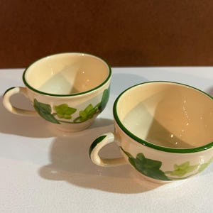 Two Vintage Franciscan IVY Footed Cups ~ Made in California USA ~ Great Colors