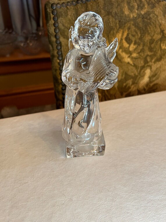 Lovely Retired Mikasa Crystal Christmas Angel Playing a Harp ~ Herald  Collection ~ Germany - Etsy
