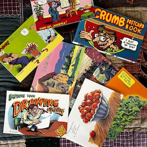 Livre de cartes postales vintage R.Crumb ~ Dessins des carnets de croquis secrets de l'artiste ~ Occasion mais toujours agréable