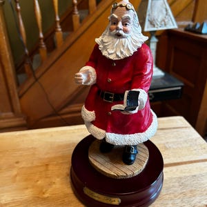 Vintage Santa Music Box - Etsy