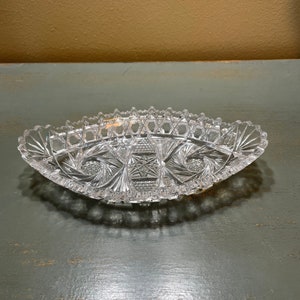 Beautiful Antique American Brilliant Period Rare Oval Bowl / Serving Plate ~ ABP ~ Nice Looking!
