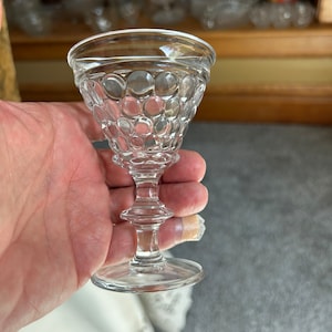 Beautiful Westmoreland Clear Thousand Eyes Wine Goblets ~ Clear Glass With A Great Look!