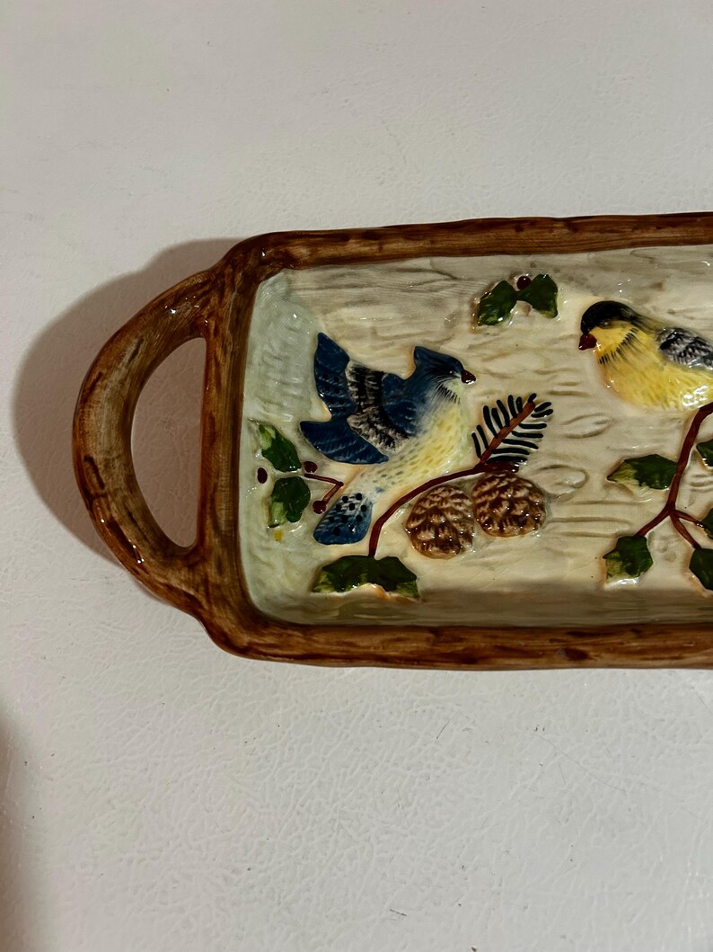Retired Sonoma KNOLLWOOD Serving Tray ~ Holiday Pattern With Cardinals ...