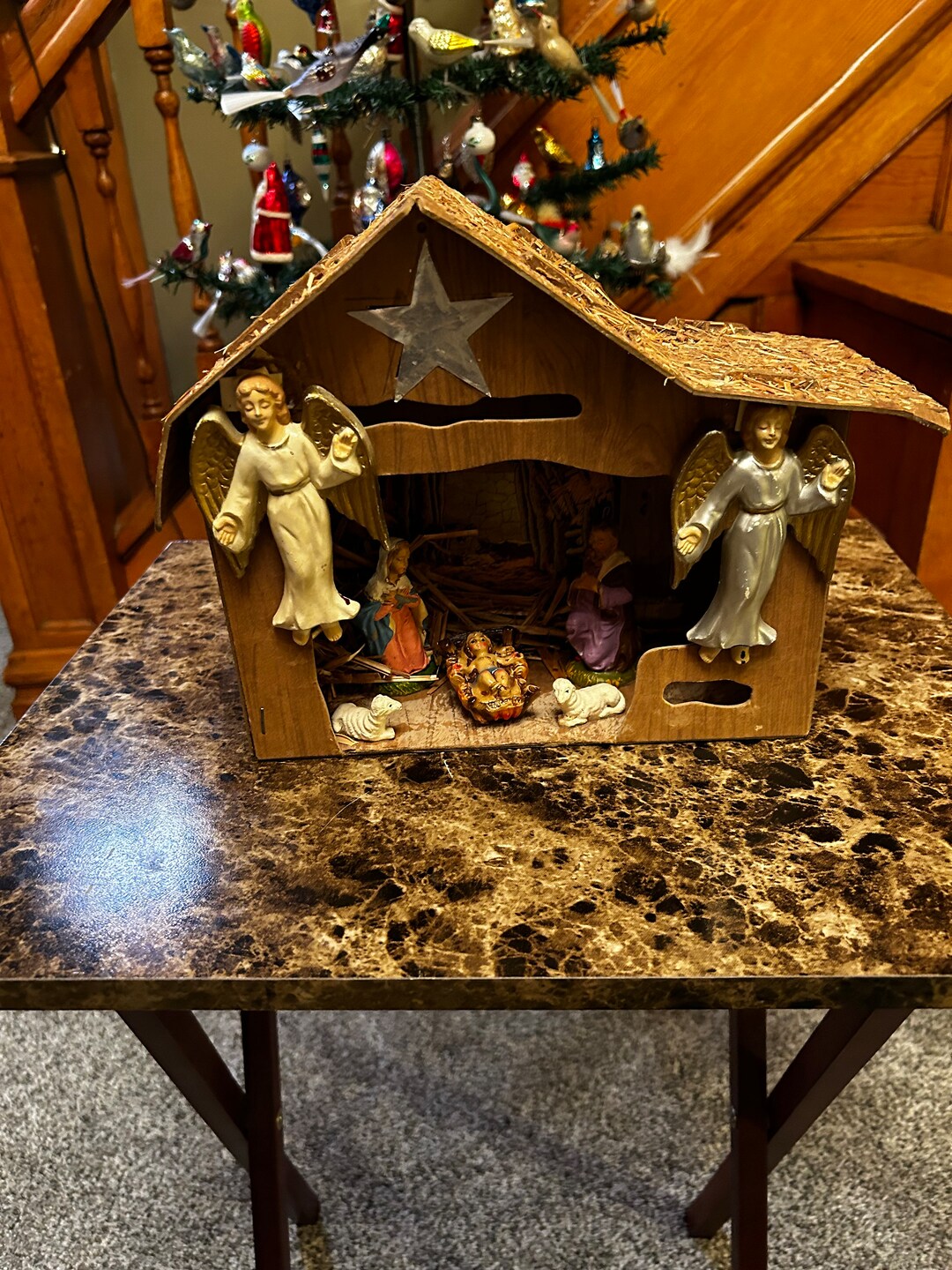 Nice Vintage Hand Painted Nativity Set Italy Christmas Treasure Etsy