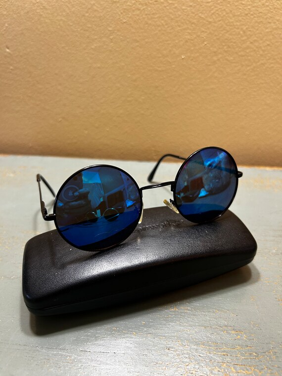 Vintage Carnival Blue John Lennon Style Sunglasses Case Vintage Hippie Look Back in Oz Etsy Canada